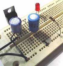 7805 on breadboard